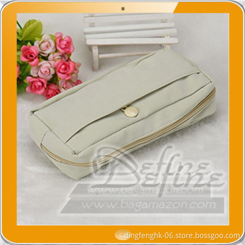 Canvas Pencil Pen Case Stationery Zipper Pouch Pocket Cosmetic Makeup Bag